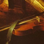Nicolas Henri Jeaurat (1756): detail of a Violin open wound 3rd string